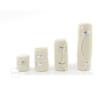 natural or bleached white Spandex crepe elastic bandage